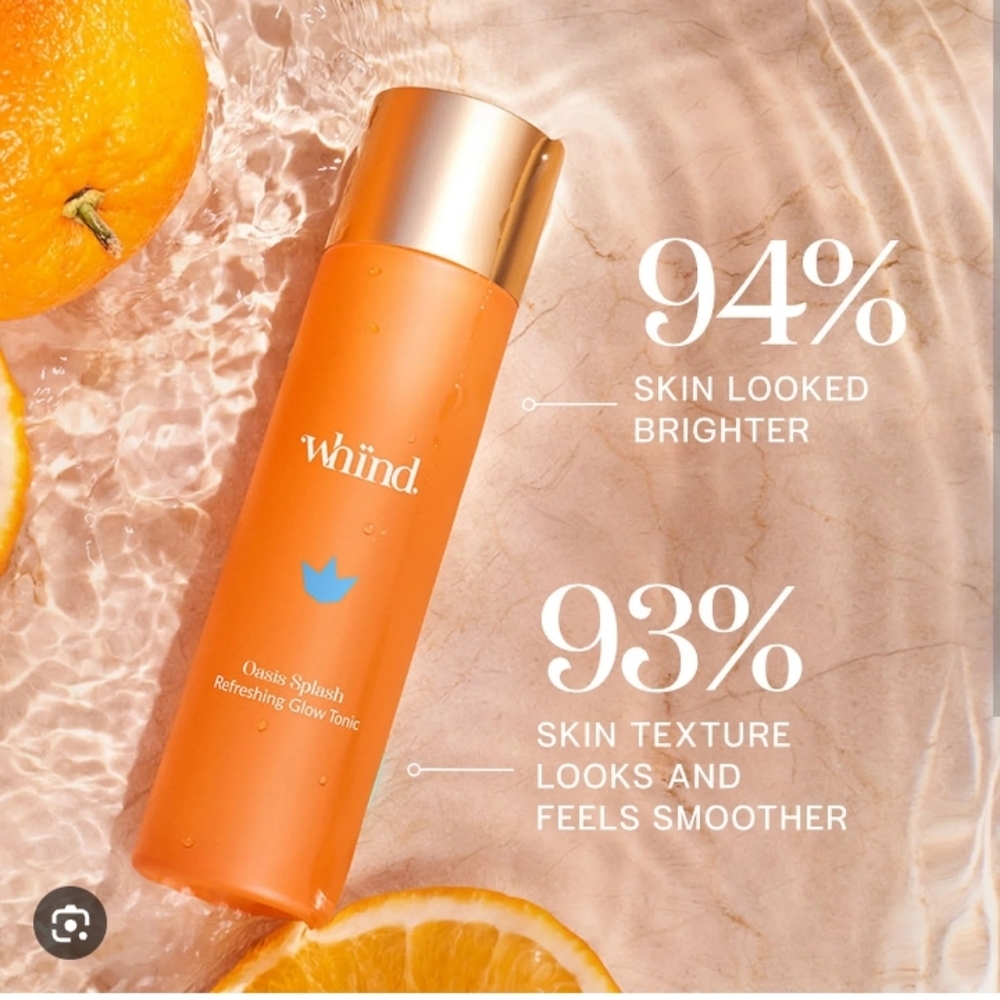 Whind Oasis Splash Invigorating Glow Toner Vitamin C Brightening Full Size NIB - Picture 2 of 4